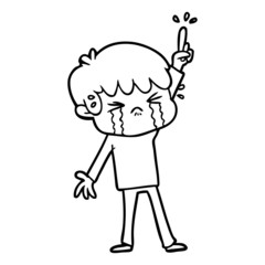 cartoon boy crying