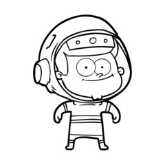 happy astronaut cartoon