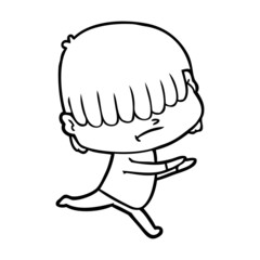 cartoon boy with untidy hair