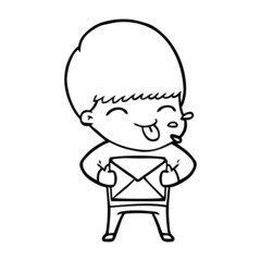 Fototapeta premium happy cartoon boy