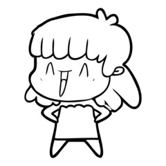 cartoon woman