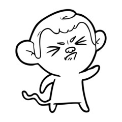 cartoon angry monkey