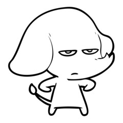 annoyed cartoon elephant