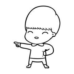 Obraz premium happy cartoon boy