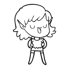 cartoon elf girl