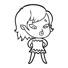 cute cartoon vampire girl