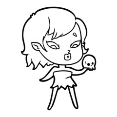 cute cartoon vampire girl