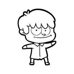 happy cartoon man