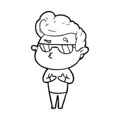 cartoon cool guy