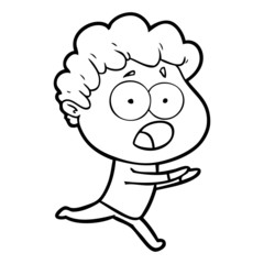 cartoon man gasping in surprise