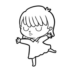 Fototapeta premium cartoon woman