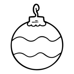 cartoon christmas bauble