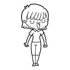 cartoon woman