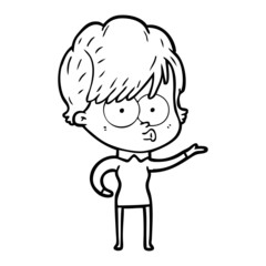 cartoon woman