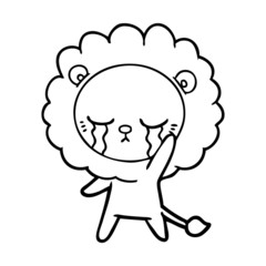crying cartoon lion