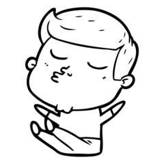 cartoon model guy pouting