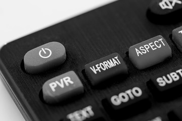 macro of remote control detail