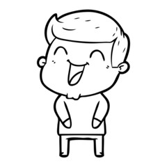 cartoon man laughing