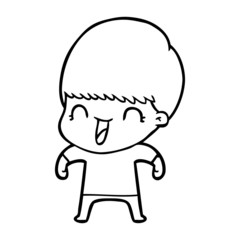 Obraz premium happy cartoon boy