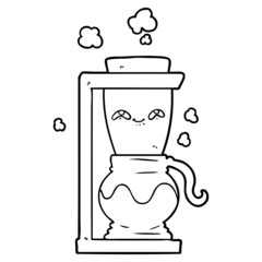 happy cartoon coffee pot