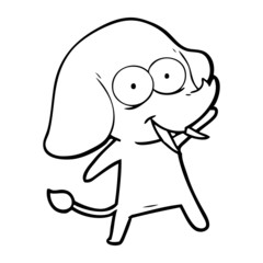 happy cartoon elephant