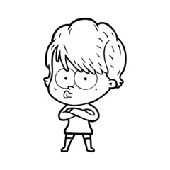 Fototapeta premium cartoon woman