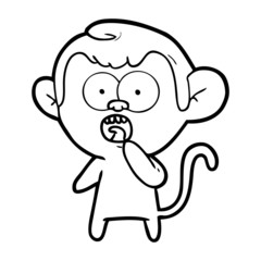 cartoon shocked monkey