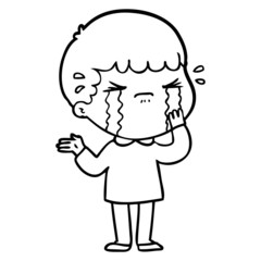 cartoon man crying