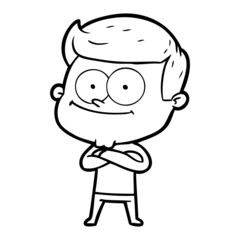 Obraz premium cartoon happy man