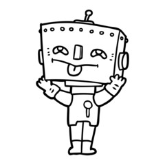 cartoon robot