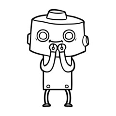 cartoon robot