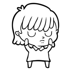 cartoon woman