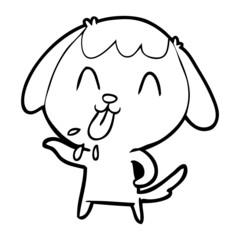 Obraz premium cute cartoon dog