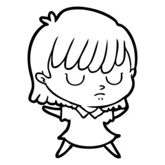 cartoon woman