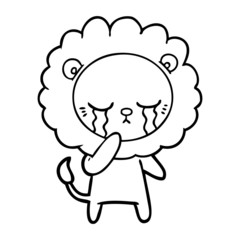 crying cartoon lion