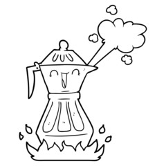 cartoon coffee pot