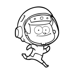 happy astronaut cartoon