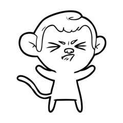 cartoon annoyed monkey