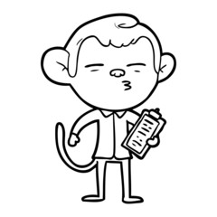 cartoon office monkey
