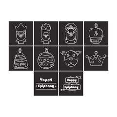 ephiphany icon set flat black