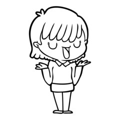 cartoon woman