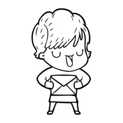 cartoon woman talking