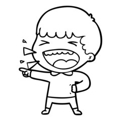 cartoon laughing man