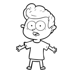 cartoon staring man
