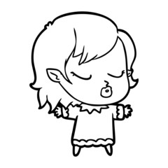 cute cartoon vampire girl