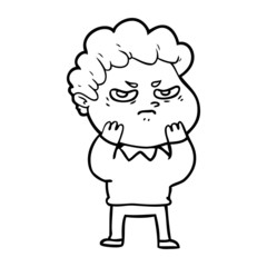 cartoon angry man