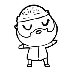 cartoon man with beard