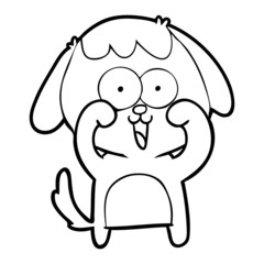 Fototapeta premium cute cartoon dog