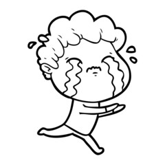 cartoon man crying