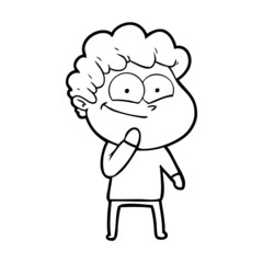 Fototapeta premium cartoon happy man